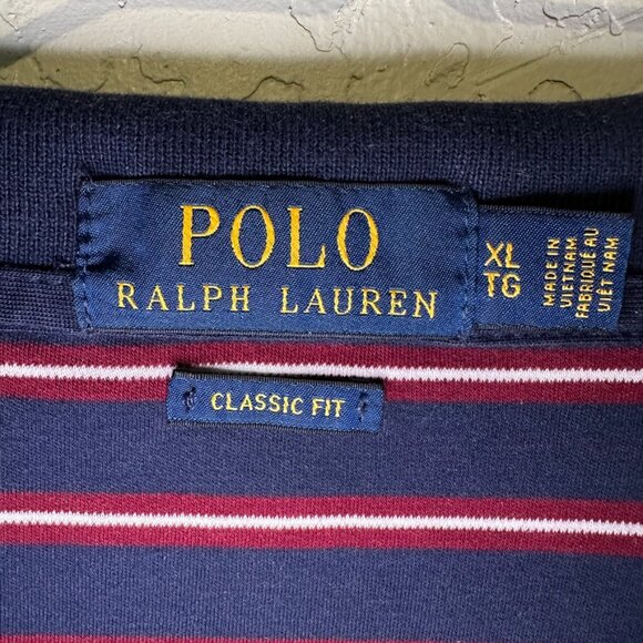 Ralph Lauren Polo Shirt Size XL Flesh Color Pony with red and white stripes - Picture 4 of 5